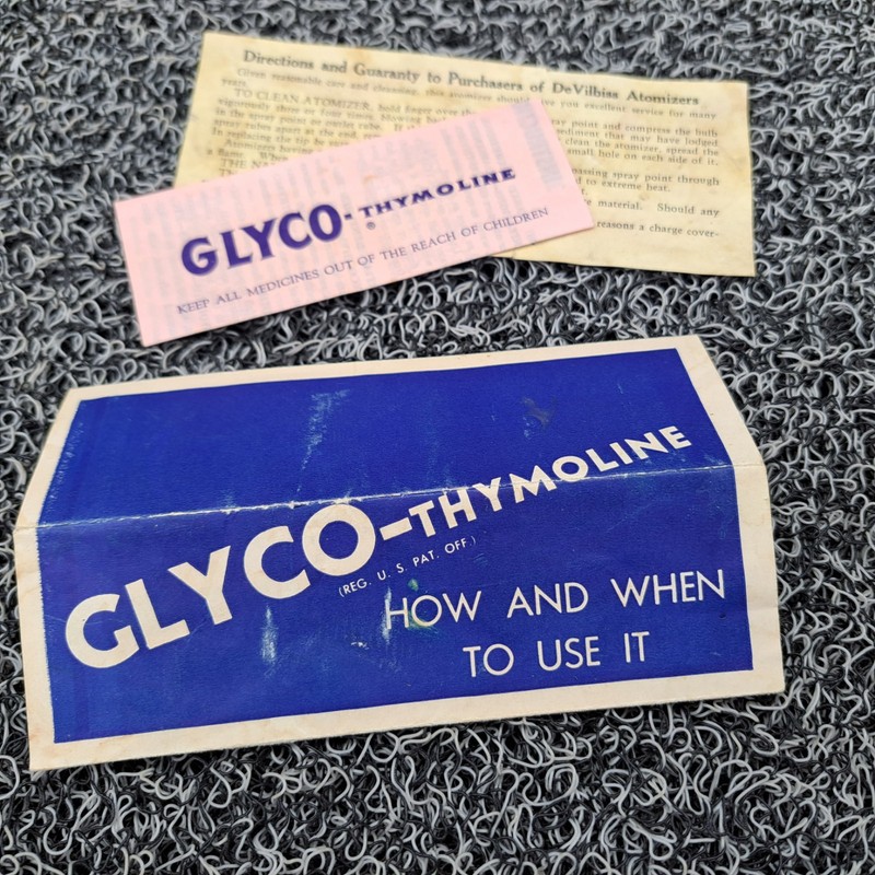 Vintage DeVilbiss No.16 GLYO-Thymoline-Nose & Throat Oil Sprayer gallery