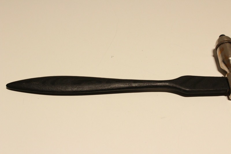 VINTAGE WW2 ERA MEDICAL DOCTORS REFLEX ORTHOPEDIC HAMMER WITH WOODEN HANDLE gallery