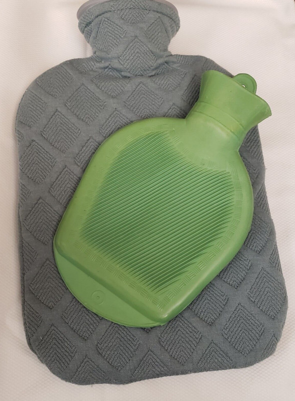 Set of 2 Vintage Rubber Hot or Cold Water Bottle Heating Pad with Stoppers gallery