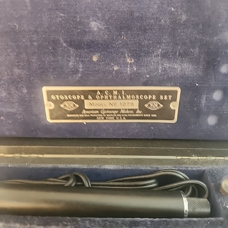 Vintage A.C.M.I. Otoscope & Ophthalmoscope Set Model No. 1275 US Army Medical gallery