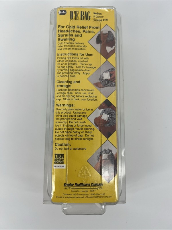 Dunlap medium 9” ice bag, cold therapy, vintage brand new and factory box gallery