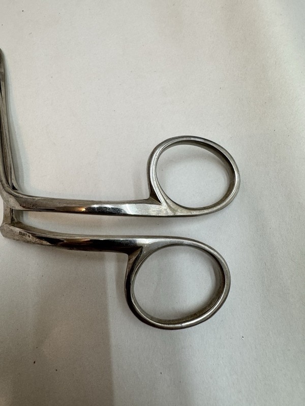 Vintage Down Bros London ENT Surgical Forceps 90° Angled Nasal Polyp Catheter In gallery