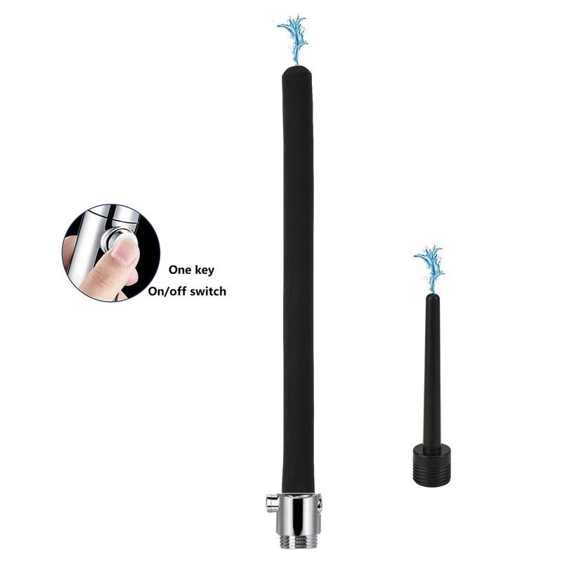 Shower Enema System with On/Off Switch, Douche for Men Black, Black gallery