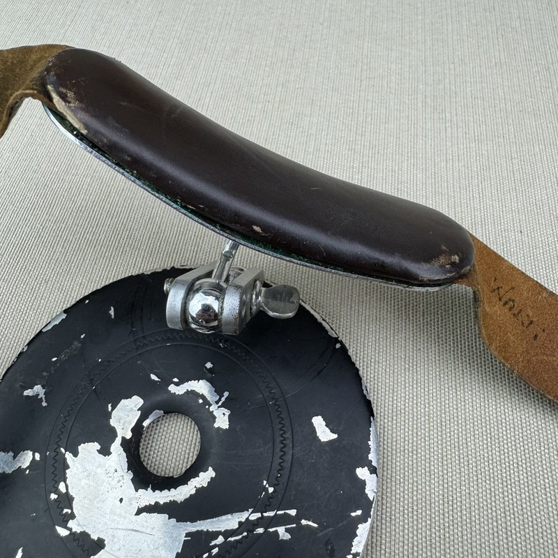 ENT Doctor’s Head Mirror/Reflector w Leather Headband Vintage Penn USA Chrome gallery