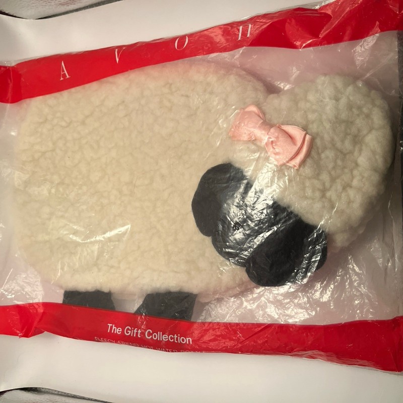Vintage AVON Fleecy Friend Sheep Cover Hot Water Bottle NEW IN PACKAGE
