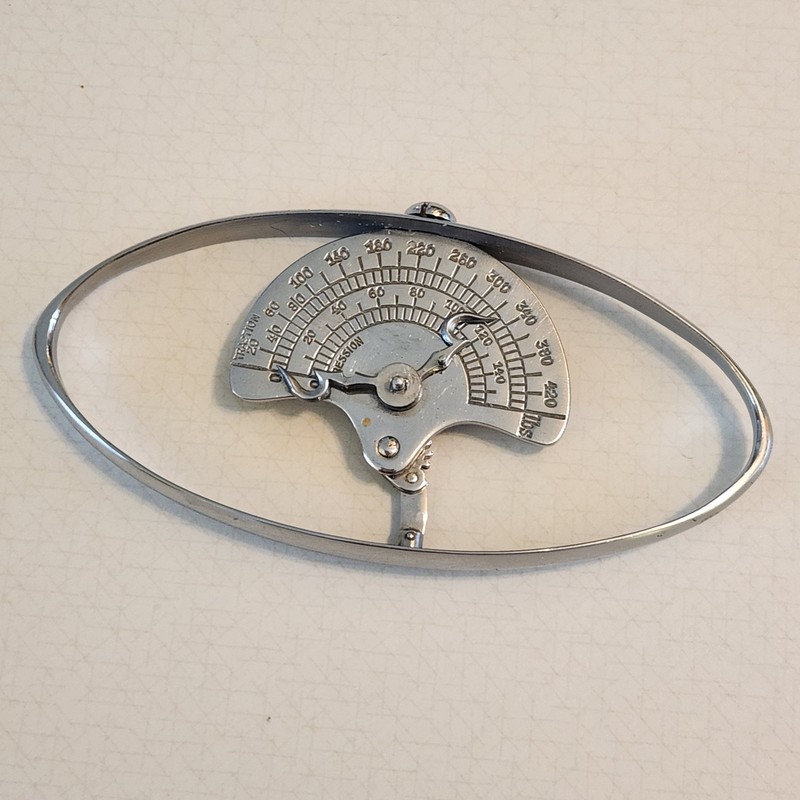 Vtg Aloe Hand Strength Measurement Dynamometer Aloe Germany Chrome Rare Brand