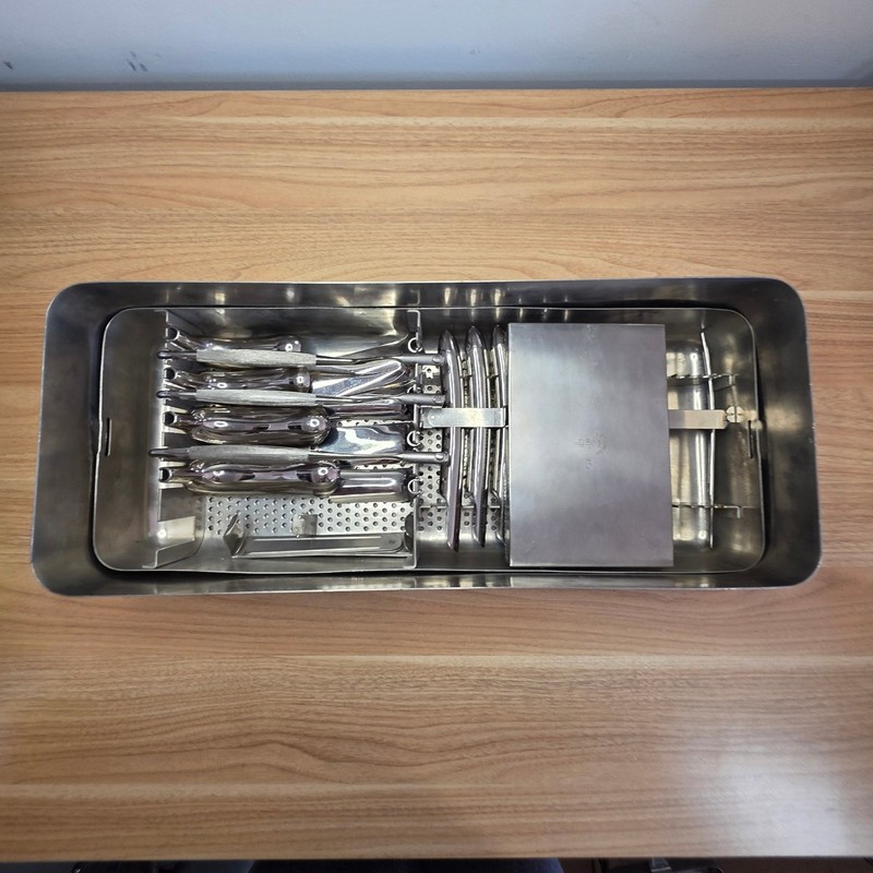 Rare WWII Era Aesculap Sterilcontainer Obstetric Surgical Instrument Set Medical gallery