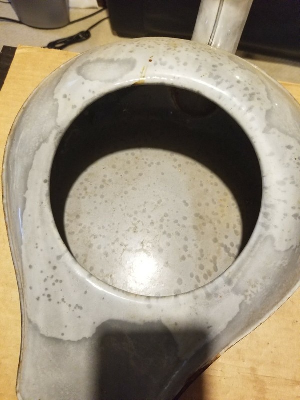 Vintage Graniteware Bedpan Grey Gray Granite Ware Enamelware Enameled ware gallery