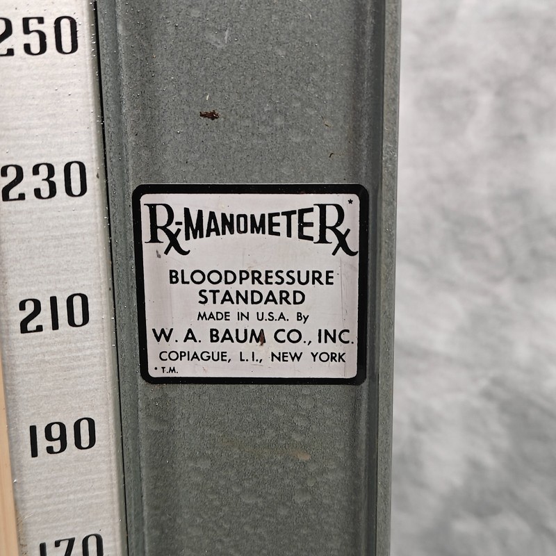 Vintage W.A. Baum Manometer Sphygmomanometer w/ Cuff + BD Head gallery
